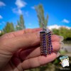 Сережки Жовто-блакитні, кольору прапору України. Стразові 3 см